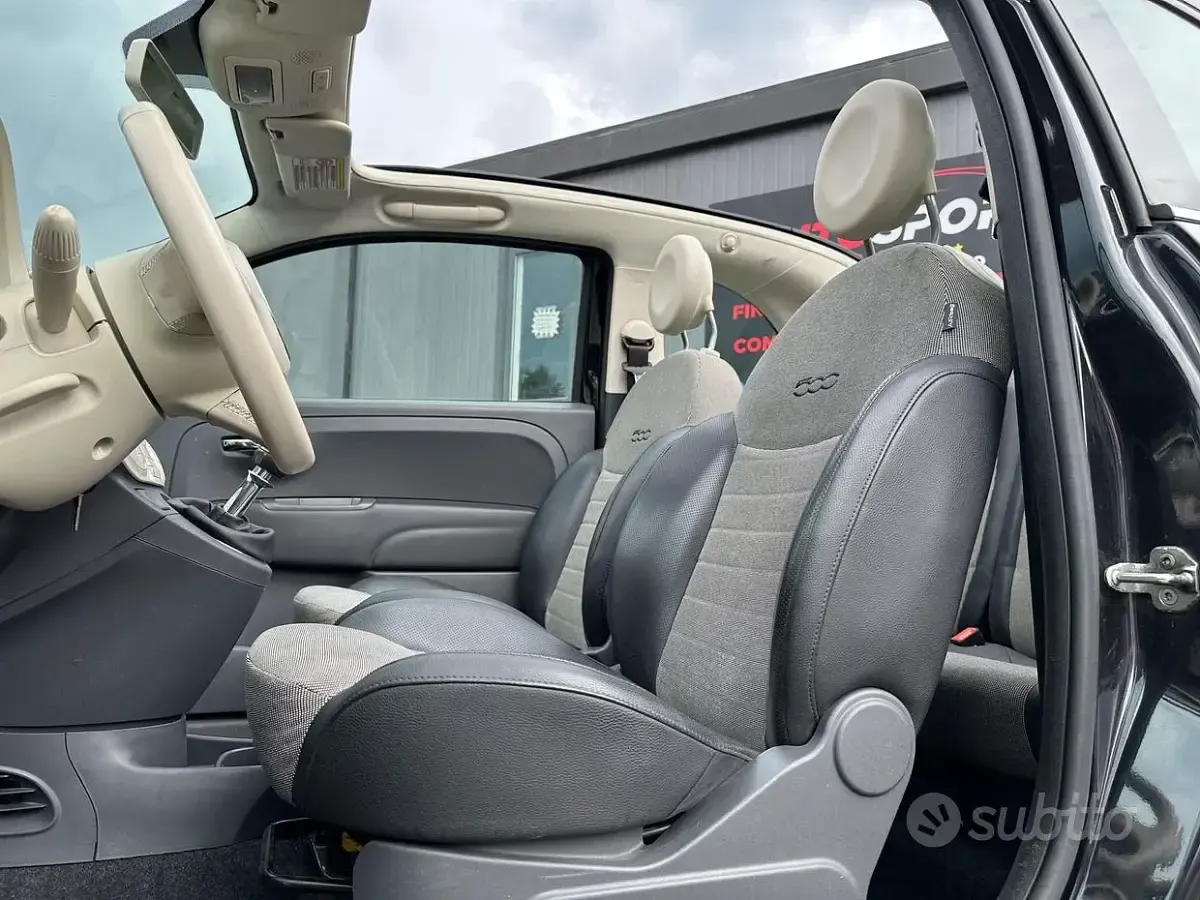 Usata Fiat 500 Lounge 85 CV (62 kW) 2011 Nero Cabrio