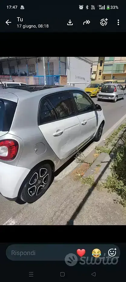 Usata Smart ForFour 71 CV (52 kW) 2016 Bianco Utilitaria