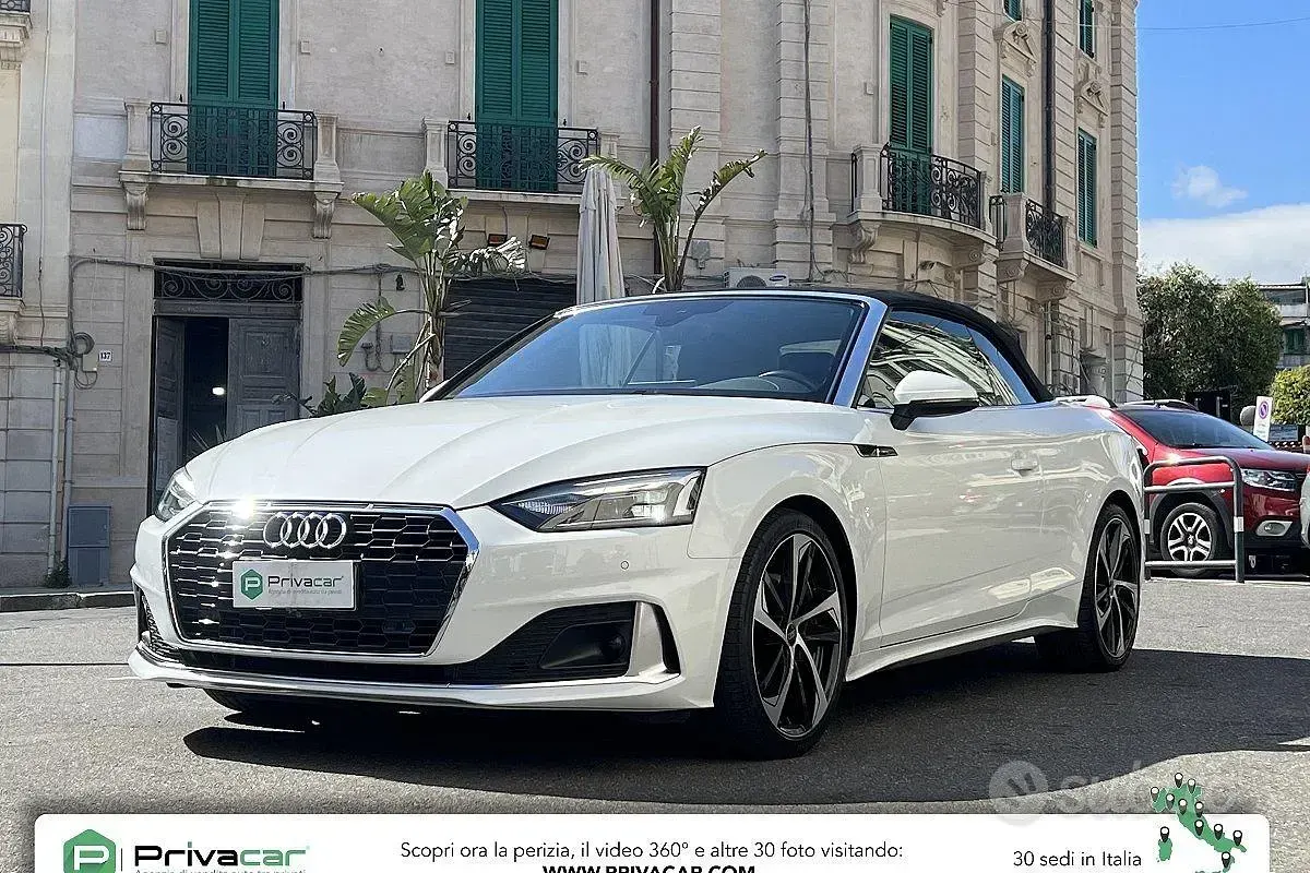 Usata Audi A5 Cabriolet Advanced 204 CV (150 kW) 2021 Bianco Cabrio