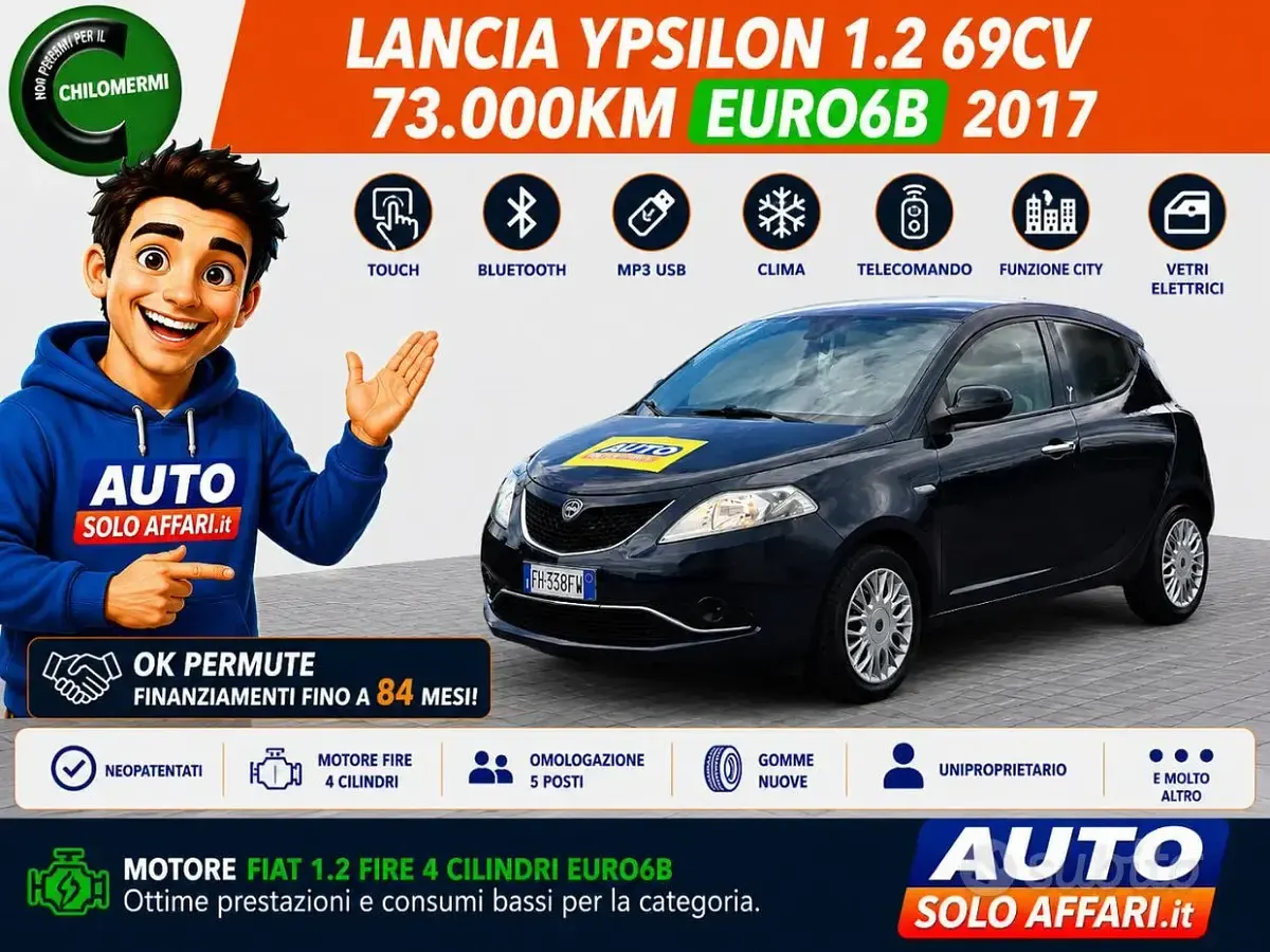 Usata Lancia Ypsilon Gold 69 CV (50 kW) 2017 Bluazzurro Utilitaria