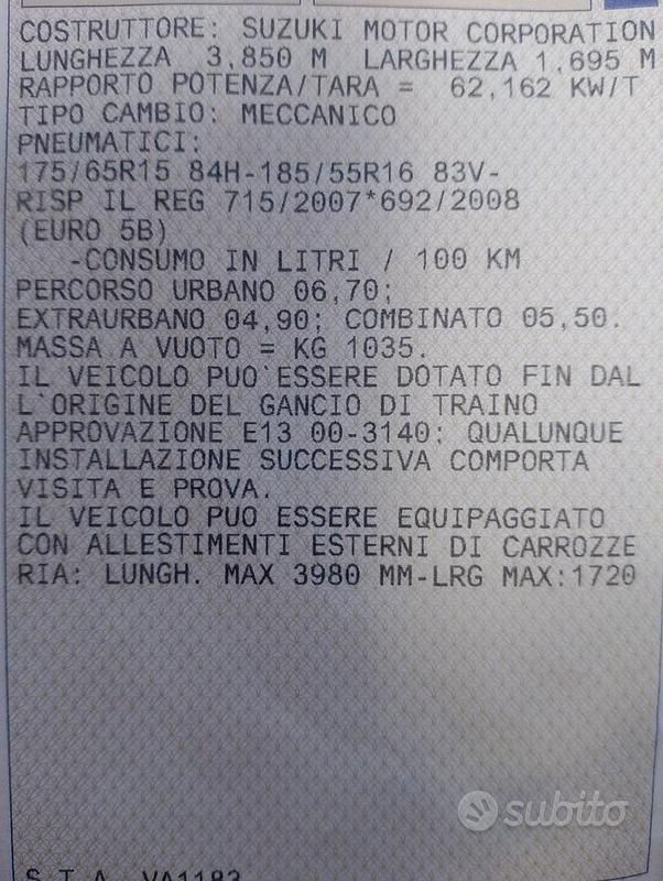 Usata Suzuki Swift 94 CV (69 kW) 2011 Utilitaria