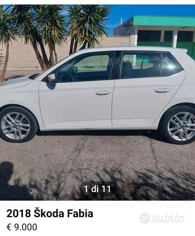 Usata Skoda Fabia 75 CV (55 kW) 2018 Bianco Berlina