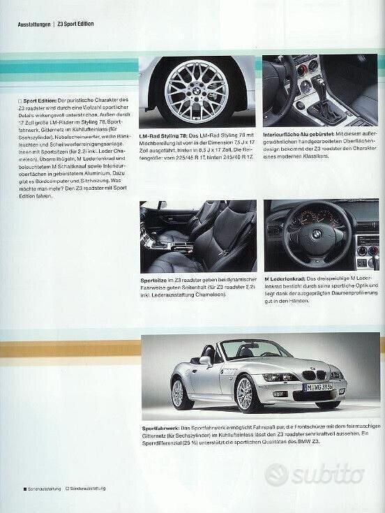 Usata BMW Z3 Sport Line 118 CV (86 kW) 2001 Grigio Cabrio