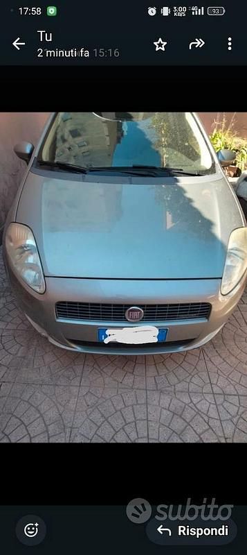 Grigio Usata 2008 Fiat Grande Punto Due volumi | 3400 € (Buon prezzo) - Immagine 1/3