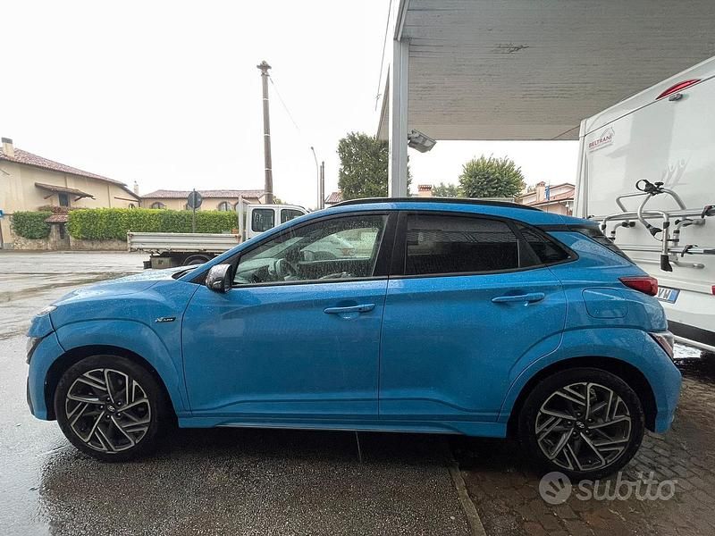 Usata Hyundai Kona N Line 120 CV (88 kW) 2021 Blu SUV