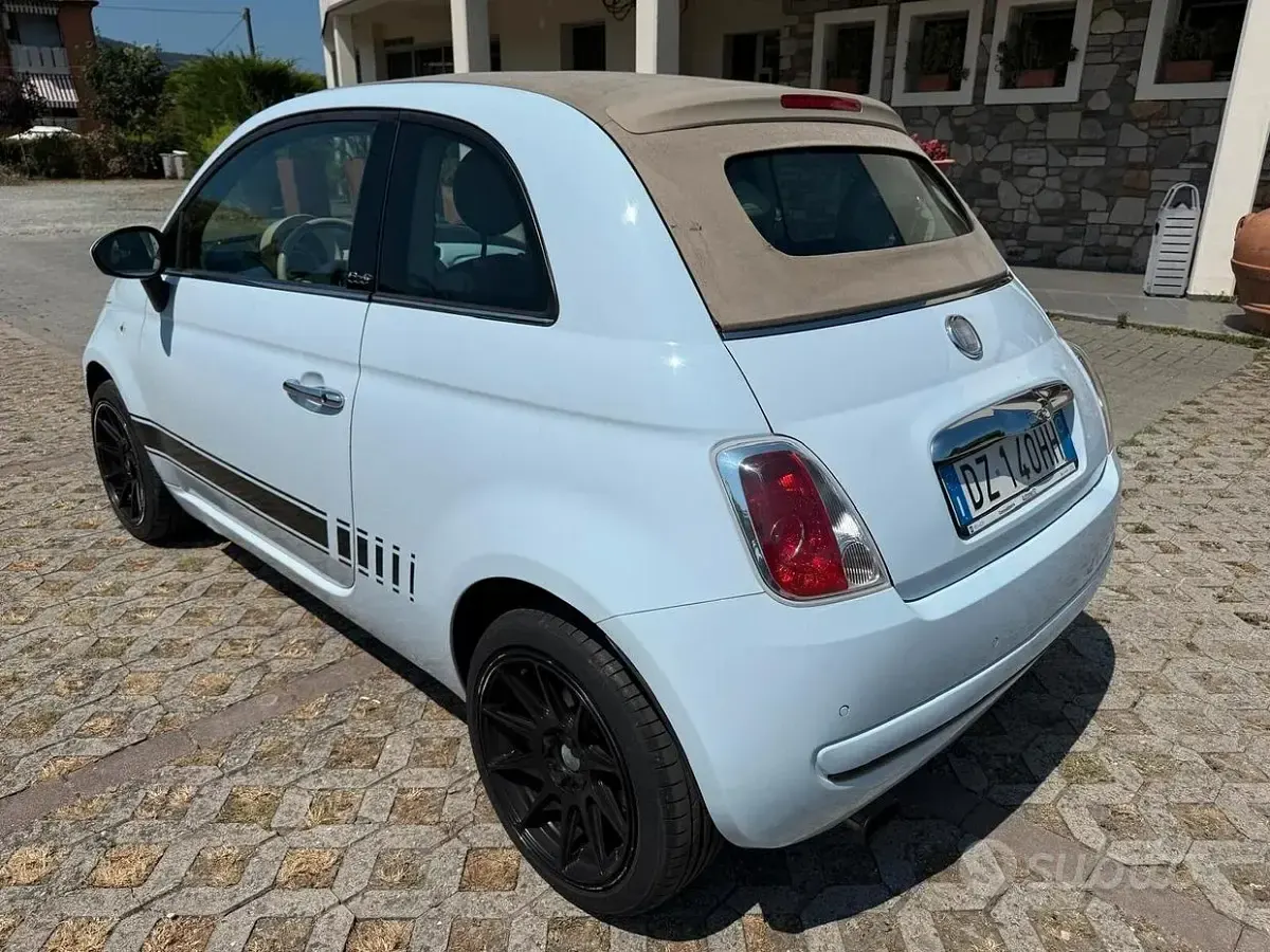 Occasion Fiat 500C Lounge 100 ch (73 kW) 2009 Bleue Cabriolet