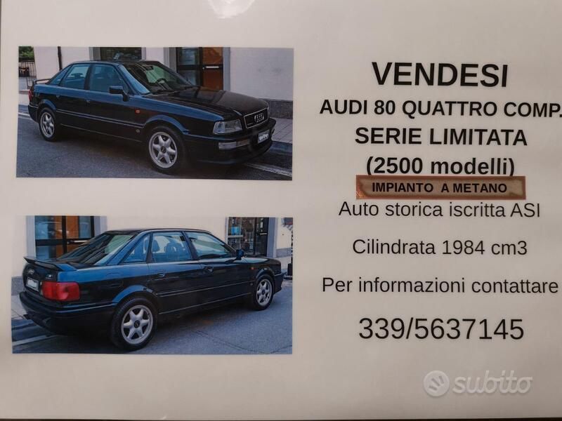 Usata Audi 80 Competition 140 CV (102 kW) 1994 Nero Berlina