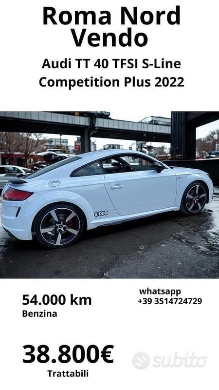 Usata Audi TT Competition 197 CV (144 kW) 2022 Bianco Coupé