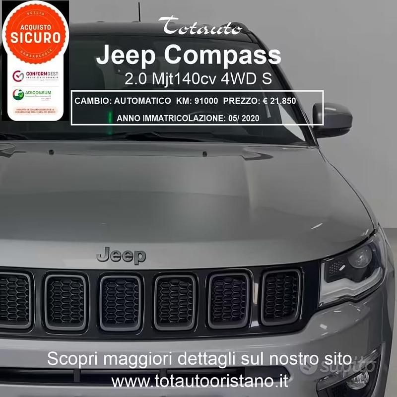 Usata Jeep Compass 140 CV (102 kW) 2020 Grigio SUV