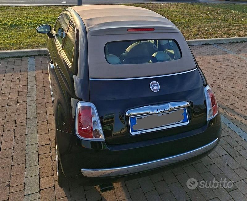 Usata Fiat 500 Lounge 69 CV (50 kW) 2012 Blu Cabrio