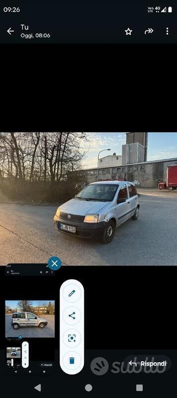 Usata Fiat Panda 60 CV (44 kW) 2009 Grigio Utilitaria