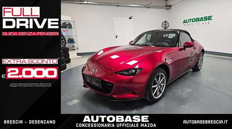 Nuova Mazda MX5 Exclusive-Line 132 CV (97 kW) 2026 Soul red crystal Cabrio