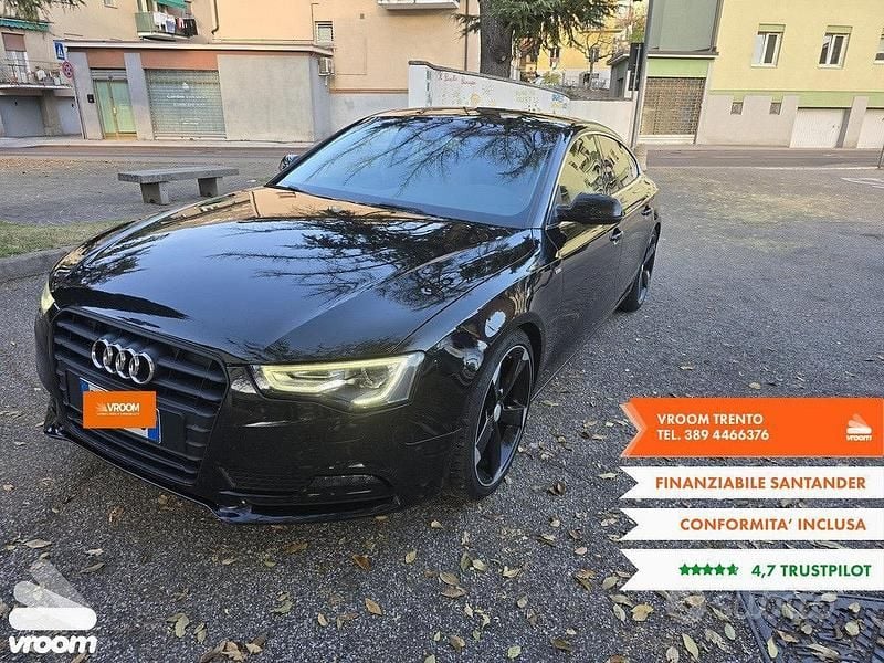 Nero Usata 2015 Audi A5 Advanced Tre volumi | 11.450 € (Buon prezzo) - Immagine 1/4
