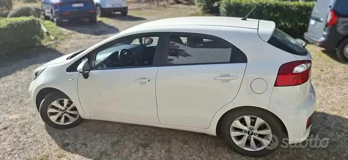 Usata Kia Rio Active 75 CV (55 kW) 2016 Bianco Utilitaria