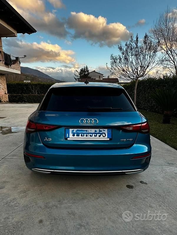 Usata Audi A3 Advanced Plus 150 CV (110 kW) 2021 Blu Berlina