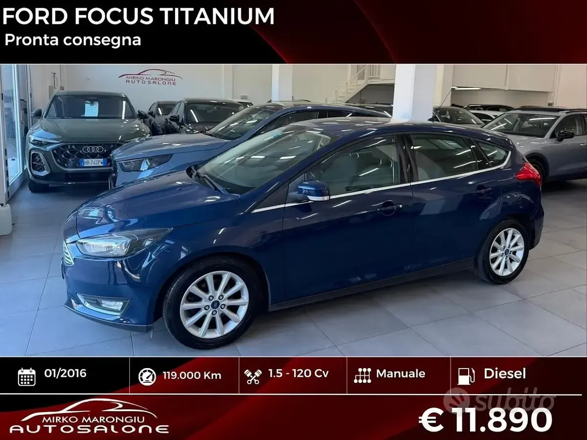 Usata Ford Focus Titanium 120 CV (88 kW) 2016 Grigio Berlina