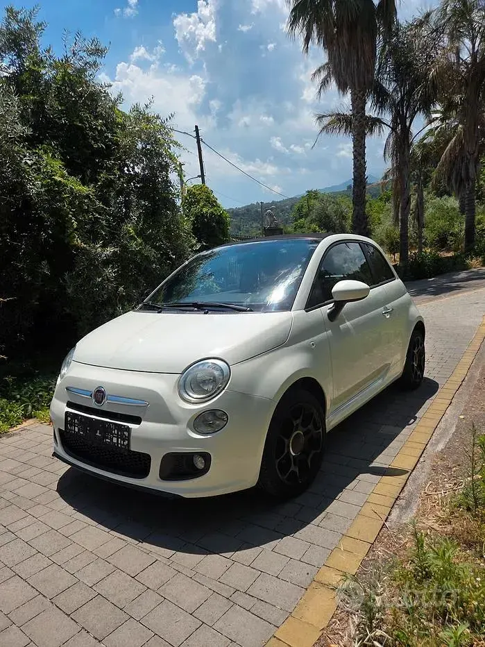 Usata Fiat 500C Sport 69 CV (50 kW) 2014 Bianco Cabrio