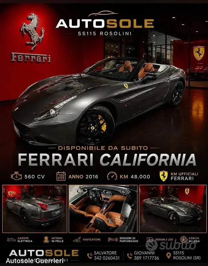 Usata Ferrari California 560 CV (411 kW) 2016 Cabrio