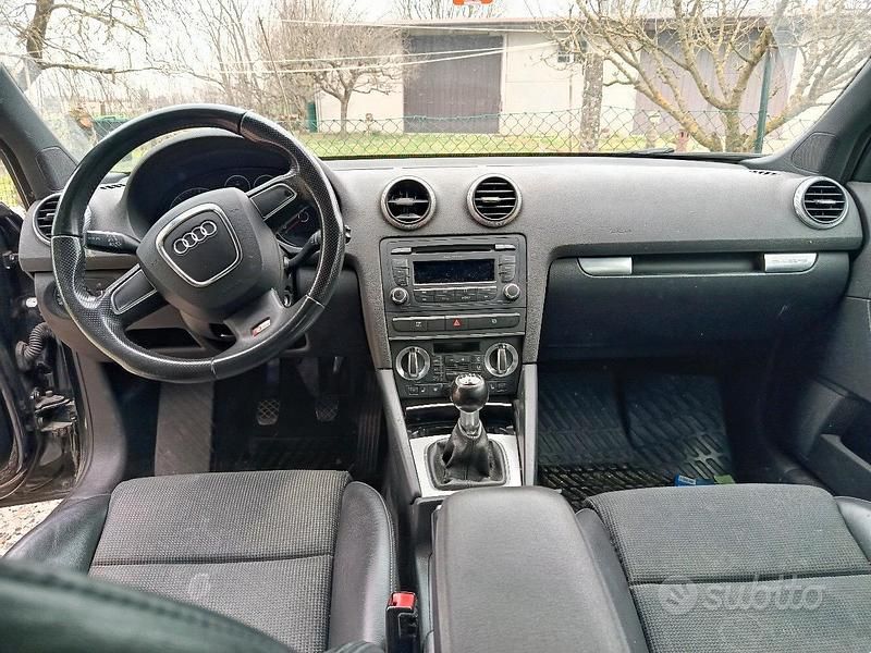 Usata Audi A3 S-Line 170 CV (125 kW) 2009 Nero Utilitaria