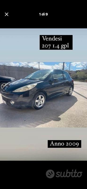 Usata Peugeot 207 75 CV (55 kW) 2009 Nero Utilitaria