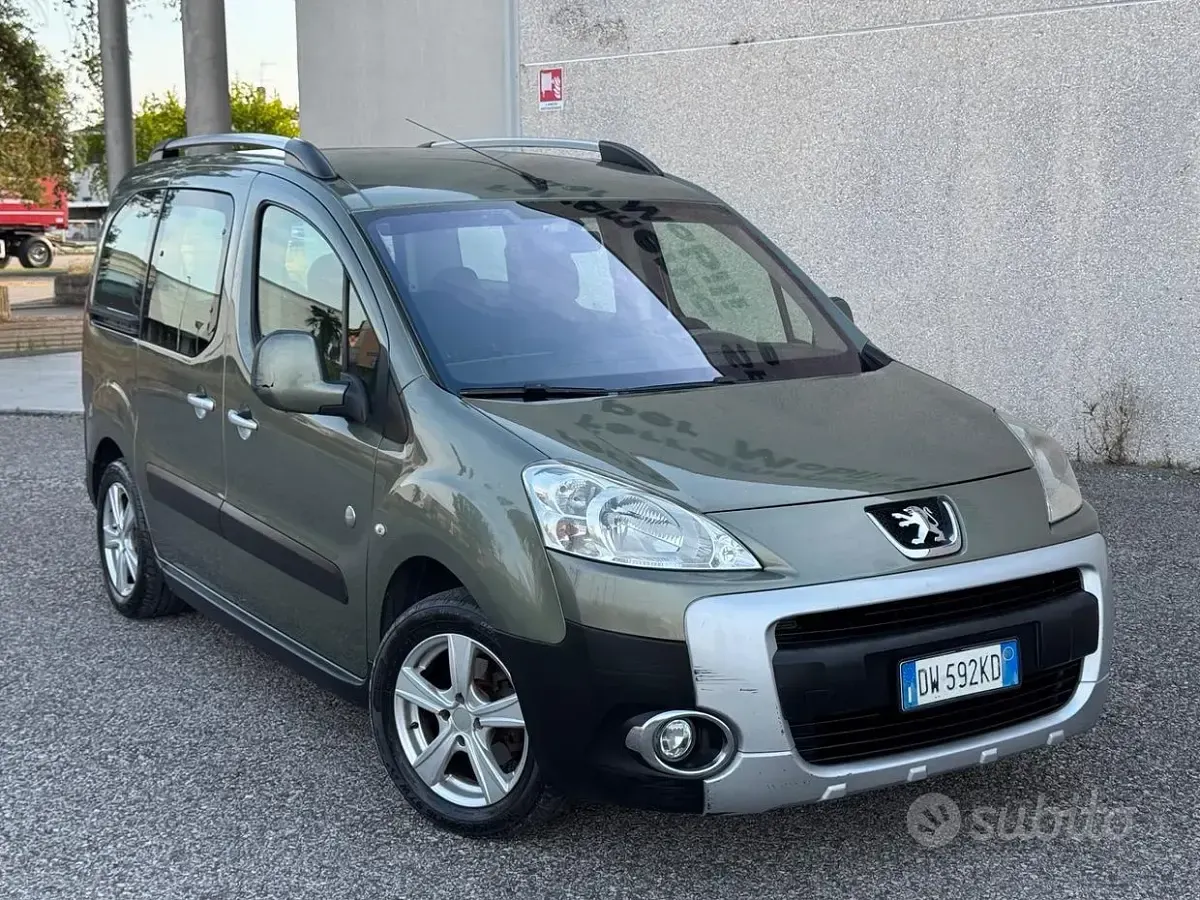 Usata Peugeot Partner Tepee Outdoor 90 CV (66 kW) 2009 Verde Monovolume
