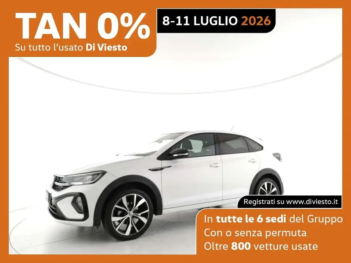 Usata VW Taigo R-line 110 CV (80 kW) 2023 Pure white nero SUV