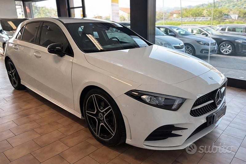 Usata Mercedes A180 AMG line 136 CV (100 kW) 2021 Bianco Berlina