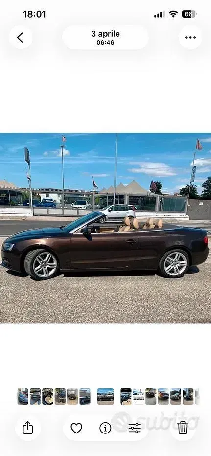 Usata Audi A5 Cabriolet Ambiente 177 CV (130 kW) 2012 Marrone Cabrio