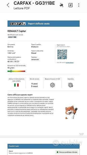 Usata Renault Captur Life 90 CV (66 kW) 2016 Grigio SUV