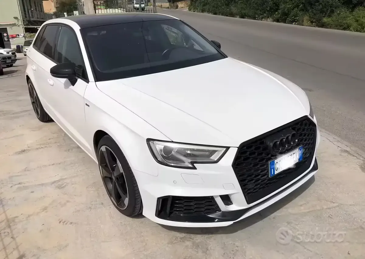 Usata Audi A3 S-Line 116 CV (85 kW) 2018 Bianco Berlina