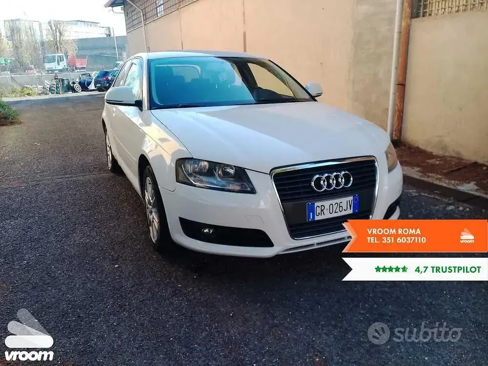 Usata Audi A3 Ambition 160 CV (117 kW) 2010 Bianco Utilitaria