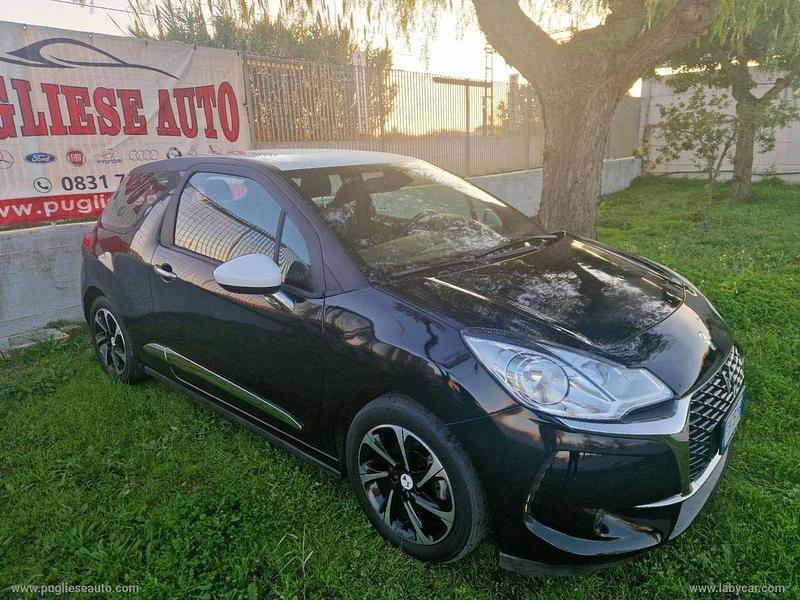 Usata DS Automobiles DS3 Sport Chic 75 CV (55 kW) 2017 Nero Utilitaria