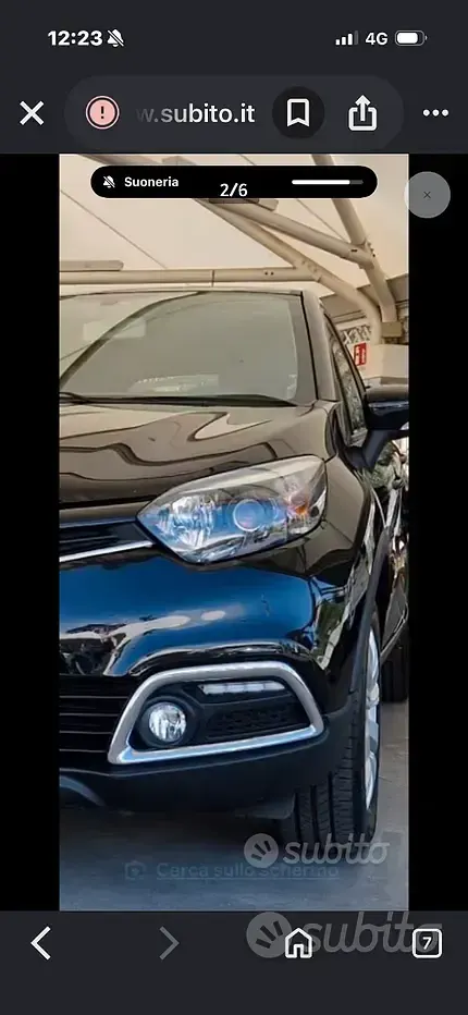 Usata Renault Captur 90 CV (66 kW) 2013 Nero SUV