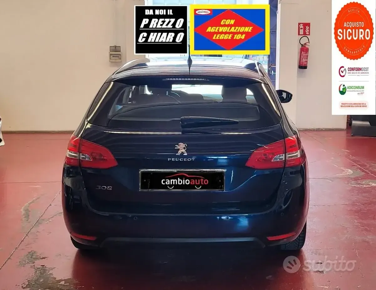 Usata Peugeot 308 Business-Line 131 CV (96 kW) 2019 Blu Station wagon