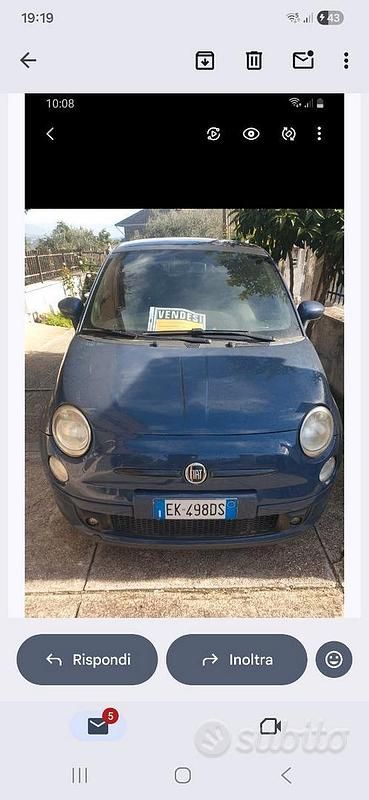 Usata Fiat 500 85 CV (62 kW) 2011 Blu Utilitaria
