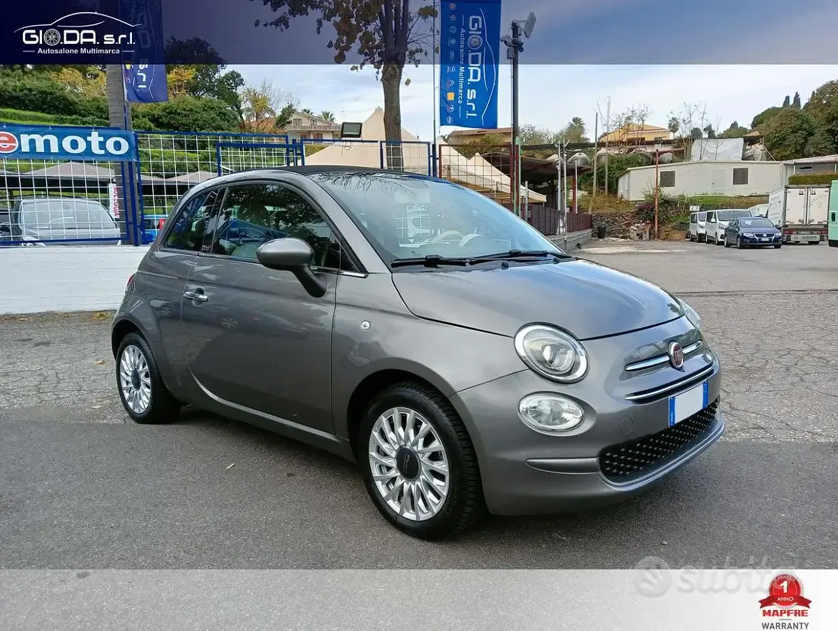 Usata Fiat 500C Lounge 69 CV (50 kW) 2019 Grigio Cabrio