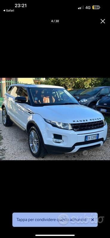 Usata Land Rover Range Rover evoque Prestige 150 CV (110 kW) 2011 Bianco SUV