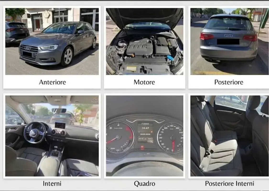 Usata Audi A3 Ambition 110 CV (80 kW) 2015 Grigio Berlina