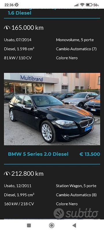 Usata BMW 525 218 CV (160 kW) 2011 Nero Station wagon