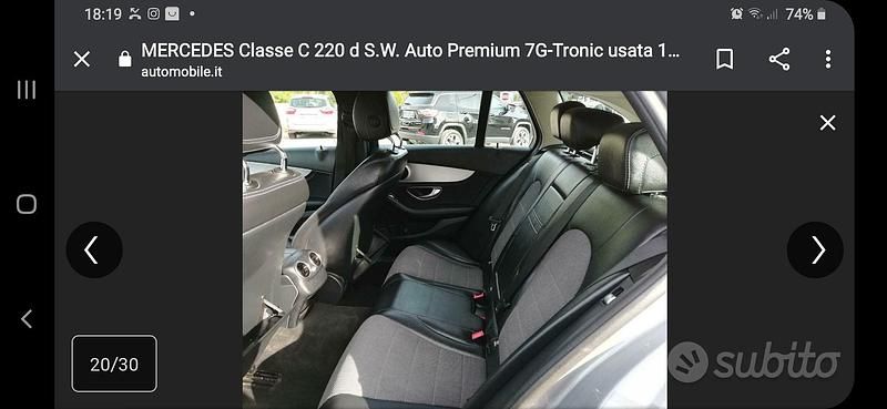 Usata Mercedes C220 Premium 170 CV (125 kW) 2015 Grigio Station wagon