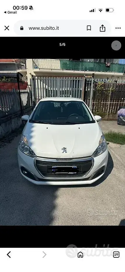 Usata Peugeot 208 75 CV (55 kW) 2017 Bianco Utilitaria