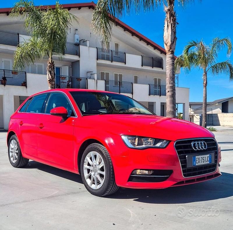 Usata Audi A3 110 CV (80 kW) 2014 Rosso Berlina