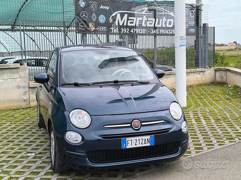 Usata Fiat 500 69 CV (50 kW) 2018 Blu Berlina