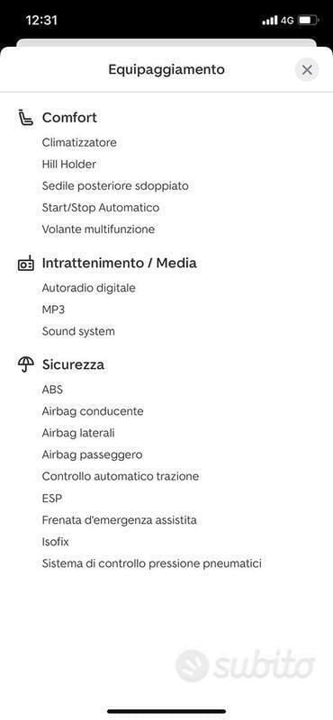 Usata Lancia Ypsilon Silver 69 CV (50 kW) 2022 Bianco Utilitaria