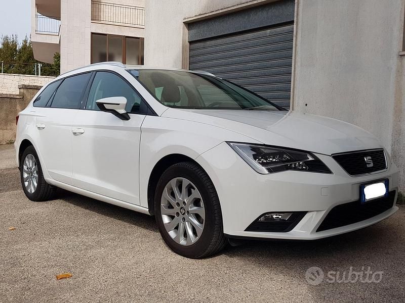 Usata Seat Leon 110 CV (80 kW) 2015 Bianco Station wagon