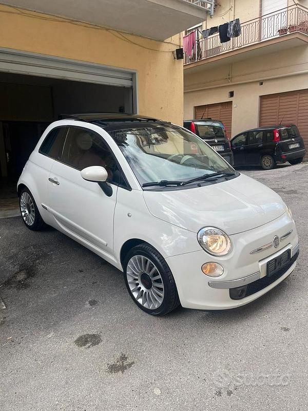 Usata Fiat 500 75 CV (55 kW) 2009 Bianco Cabrio