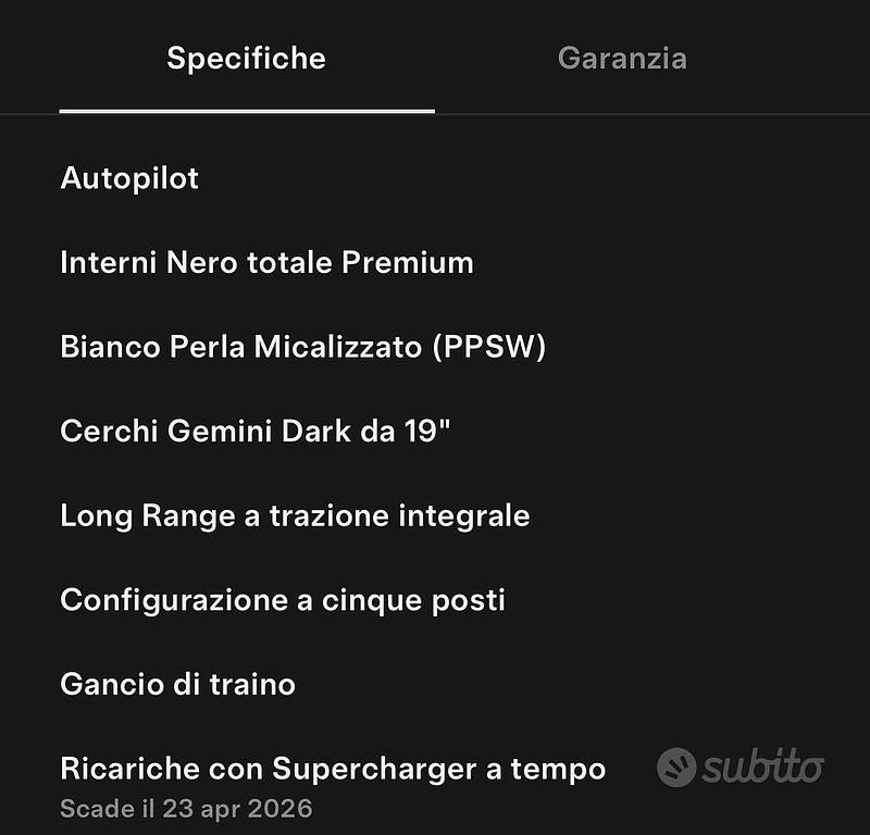 Usata Tesla Model Y 250 kW (340 CV) 2025 Bianco SUV