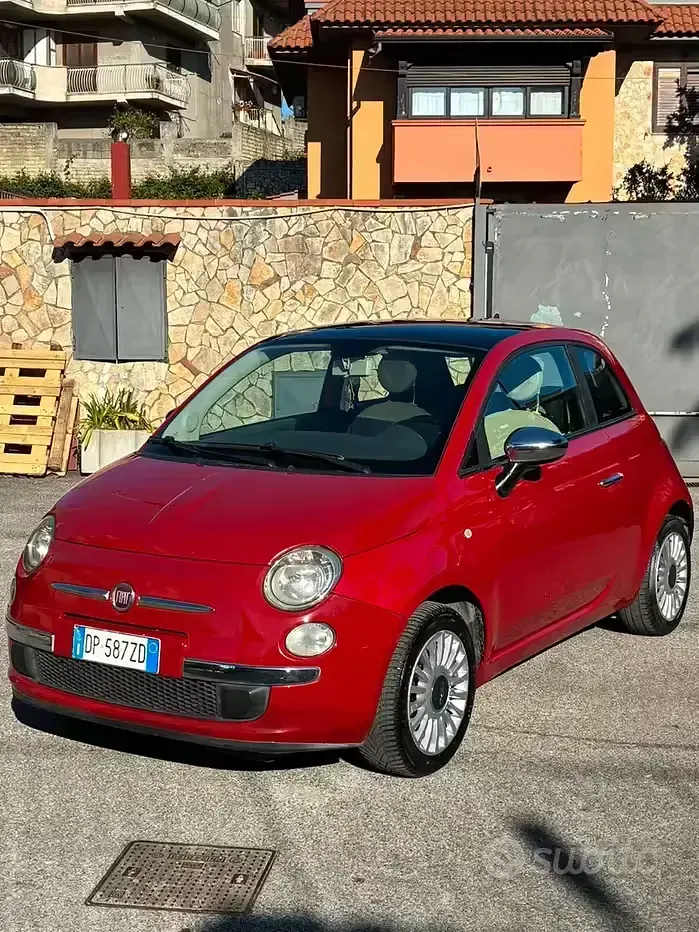 Usata Fiat 500 69 CV (50 kW) 2009 Rosso Cabrio