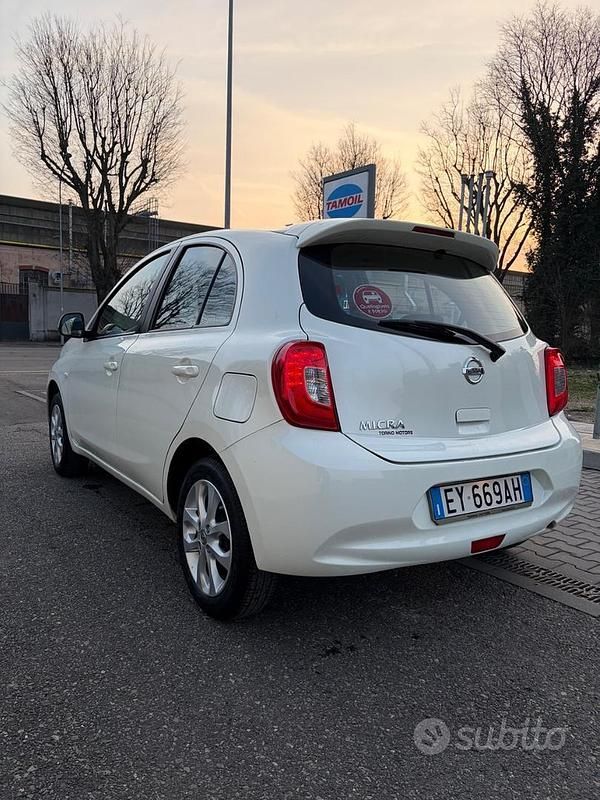 Usata Nissan Micra Tekna 80 CV (58 kW) 2014 Bianco Utilitaria
