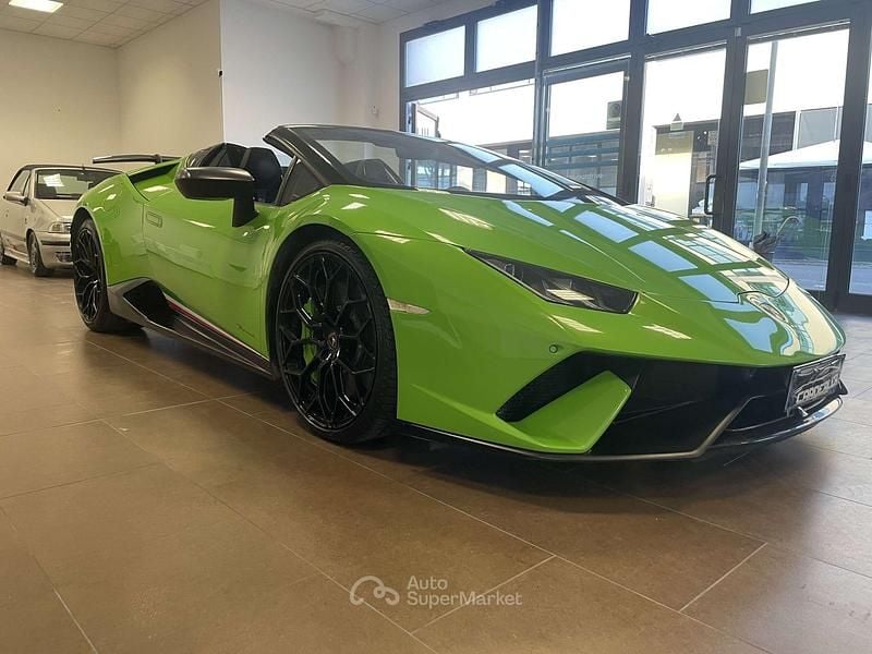 Usata Lamborghini Huracán 639 CV (469 kW) 2018 Verde Cabrio